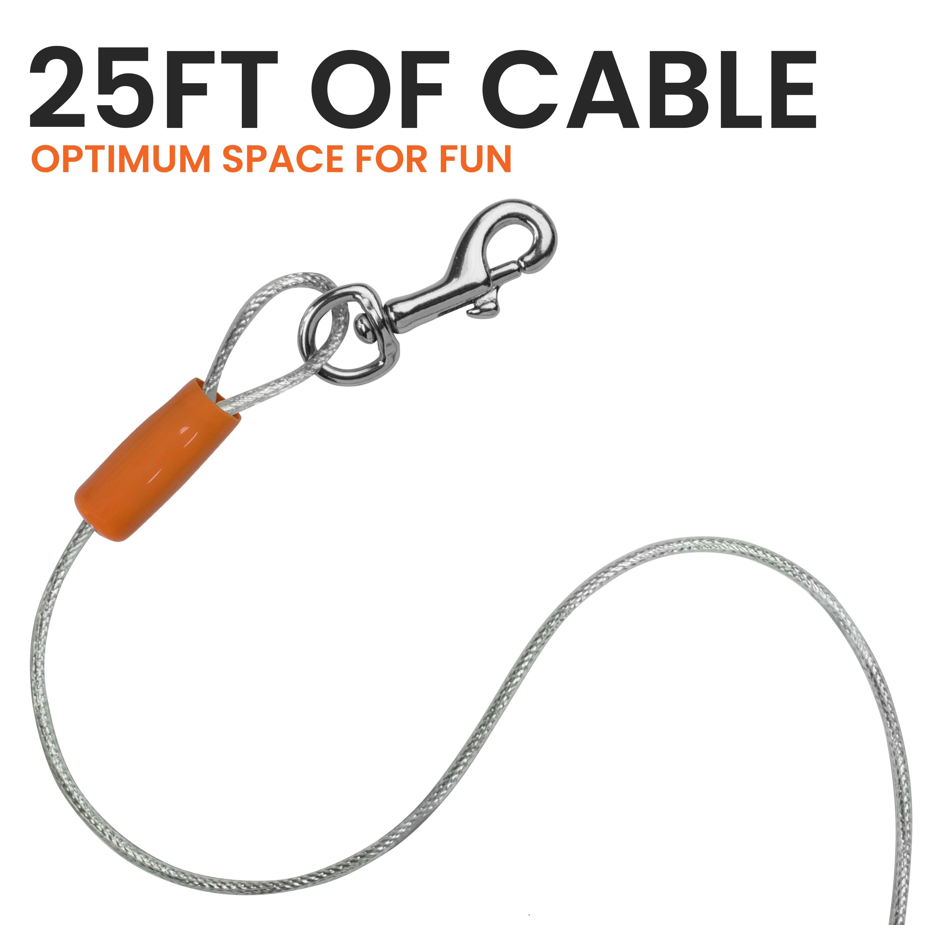 25ft Long Tie Out Cable