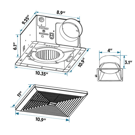 BV-BF-02-PLUS Dimensions