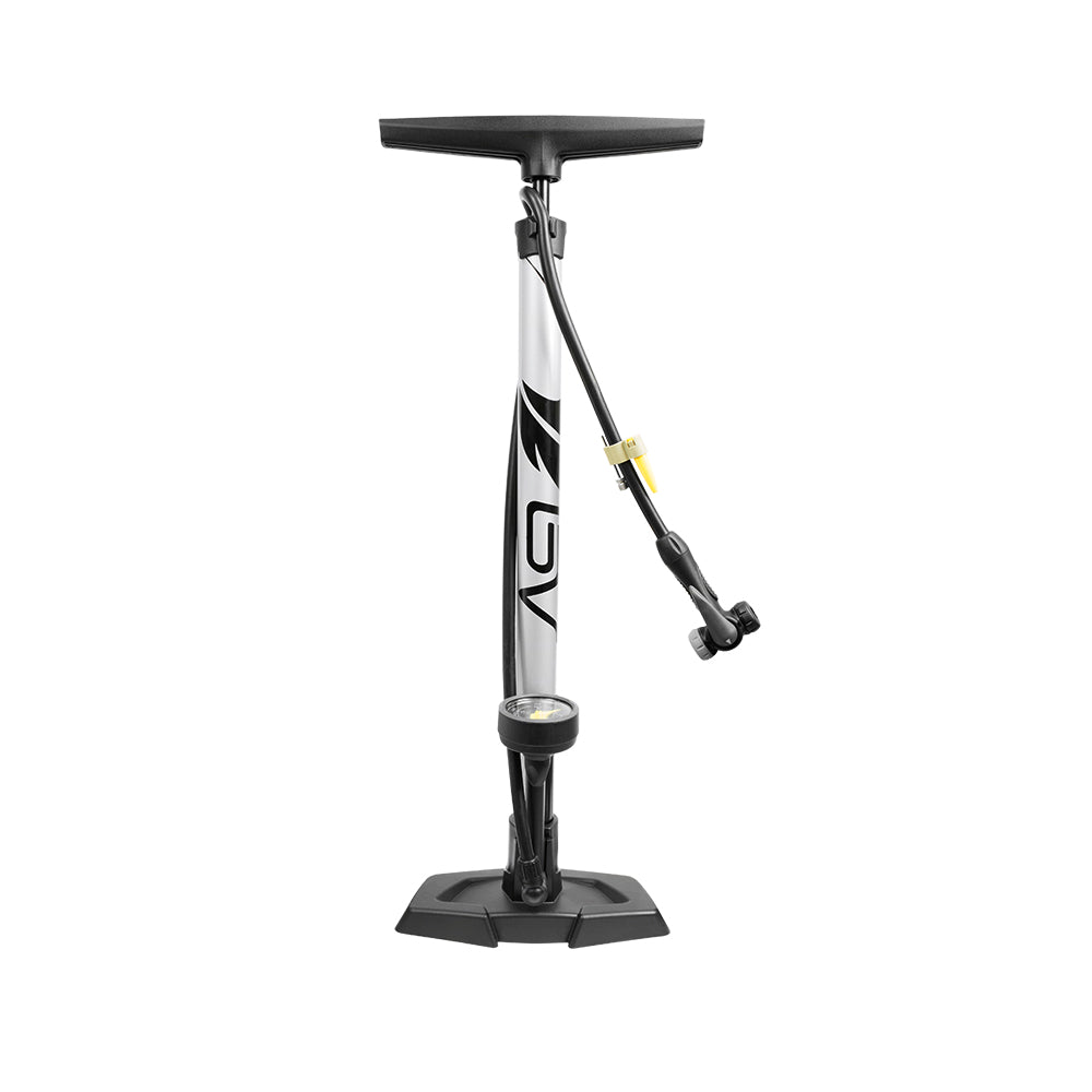 bv fahrradpumpe BV Floor Pump with Gauge and Smart Valve Head, 160 PSI, Reversible Presta and Schrader