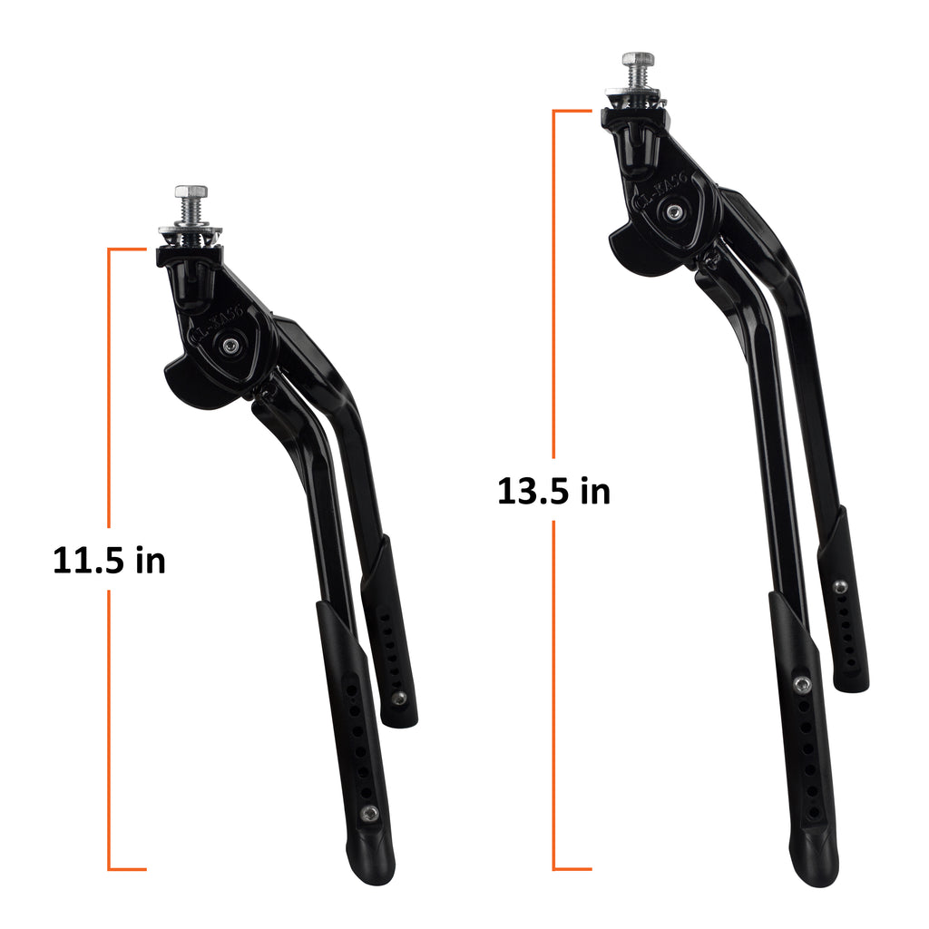 Adjustable foldable double-leg kickstand