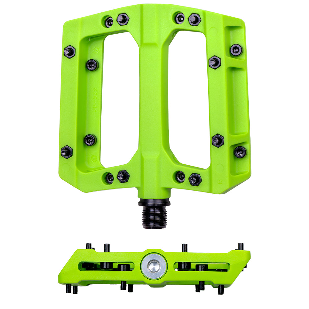 Green Pedal Front and Side View