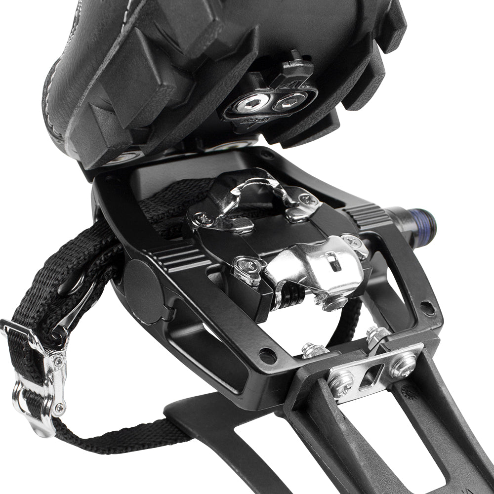spinning bike pedal BV Bike 9/16" Pedals with Toe Clips