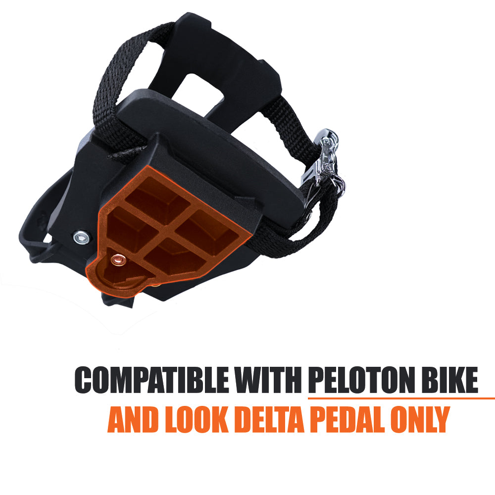 bike pedal with cage BV Bike Pedals Shimano SPD/Look Delta Compatible 9/16'' with Toe Clips - Peloton Pedals for Regular Shoes - Toe Cages for Peloton Bike