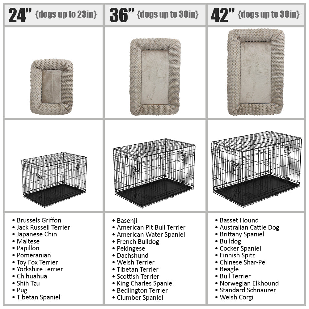 Dog Bed Size Compatibility Chart