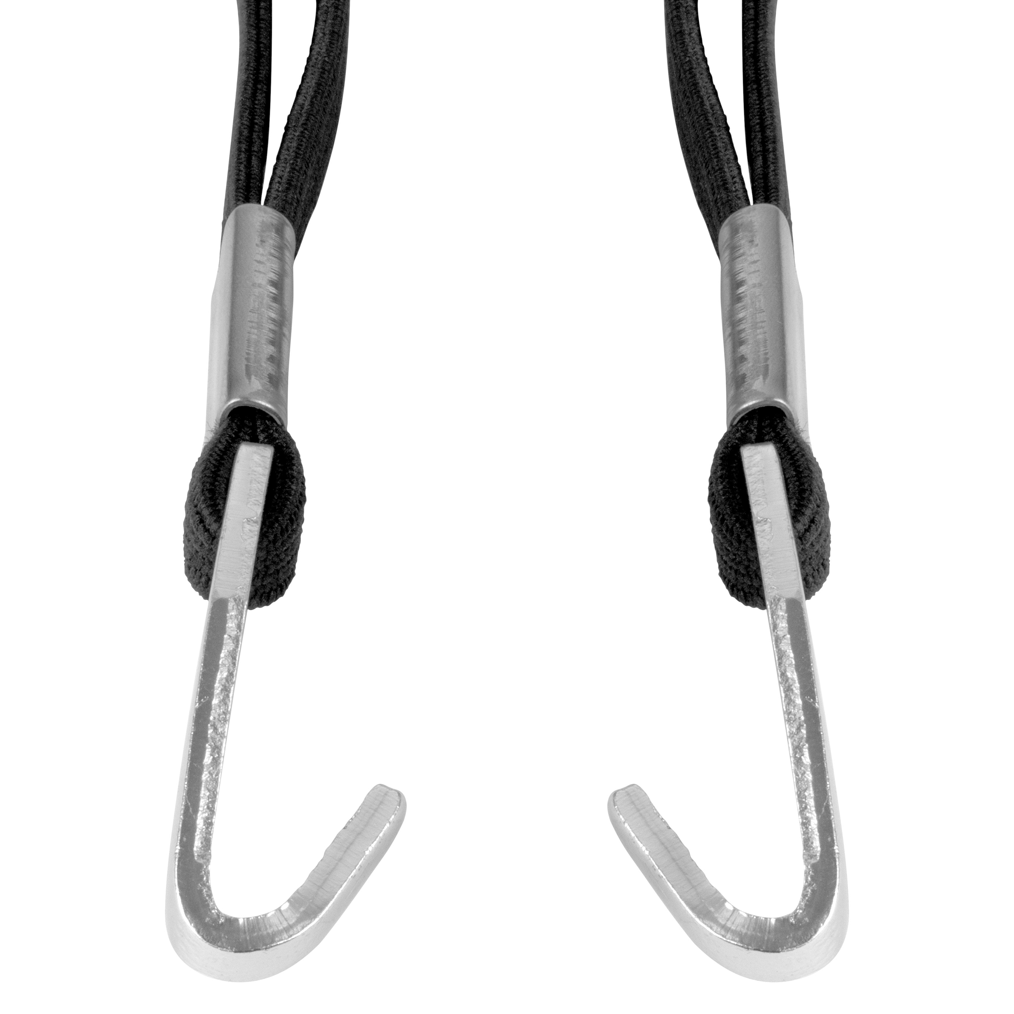 Black Elastic and Silver Hook