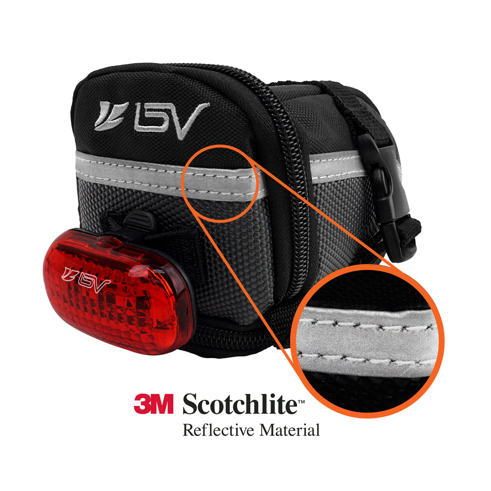 scotchlite fahrradtasche BV Bike Black Seat Strap-On Saddle Bag