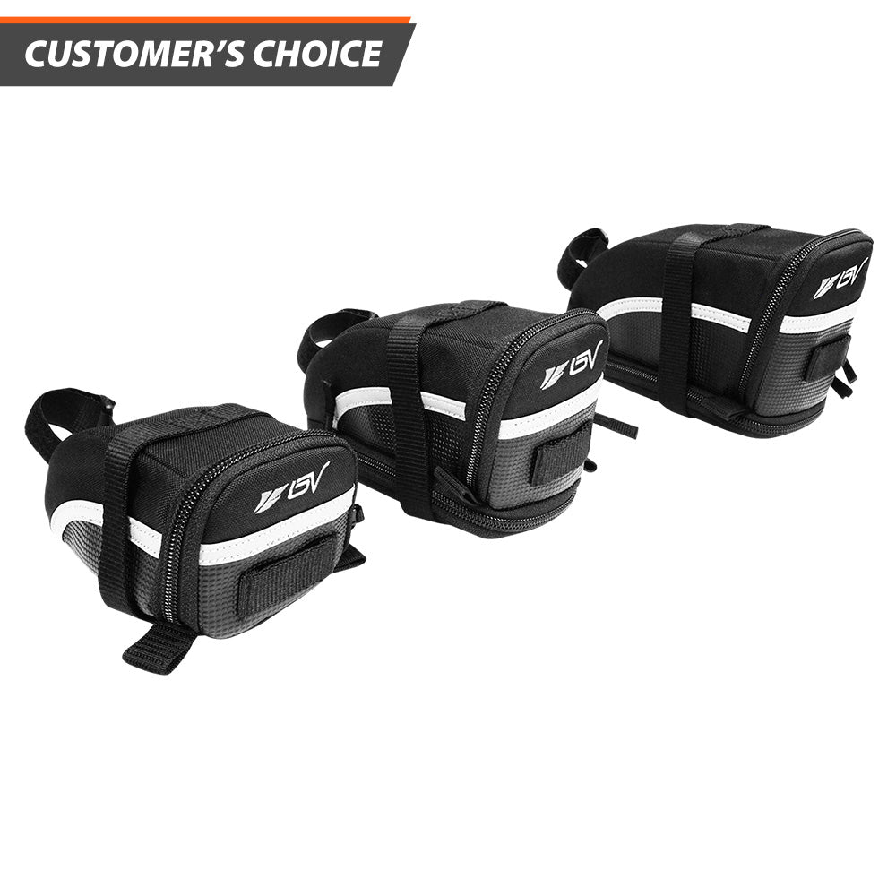 scotchlite fahrradtasche BV Bike Black Seat Strap-On Saddle Bag