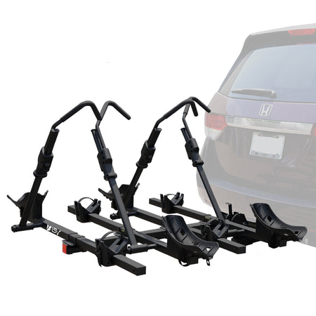 4 Bike Hitch Mount Rack - Folded Down, Open