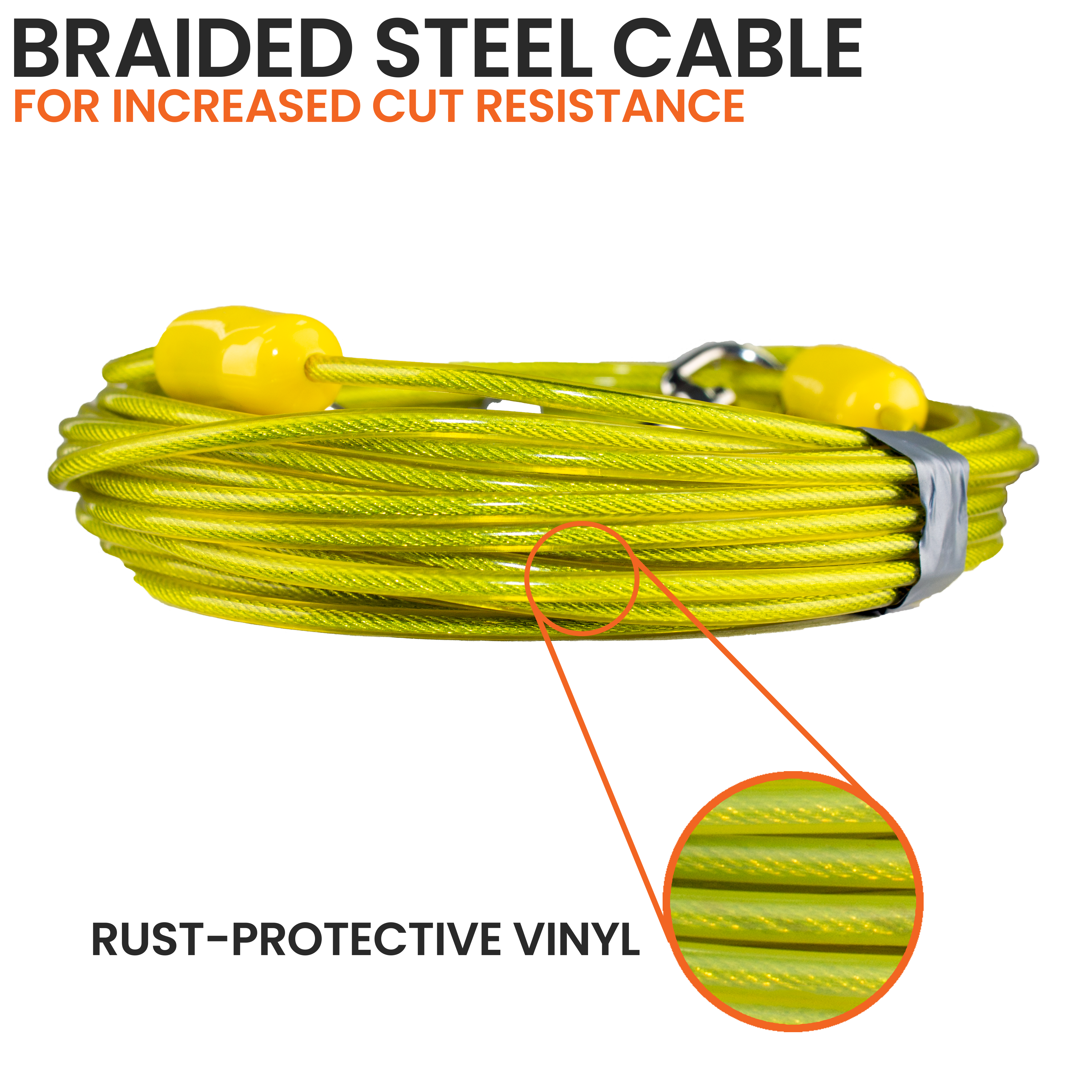 Braided Steel Cable for Increased Cut Resistance
