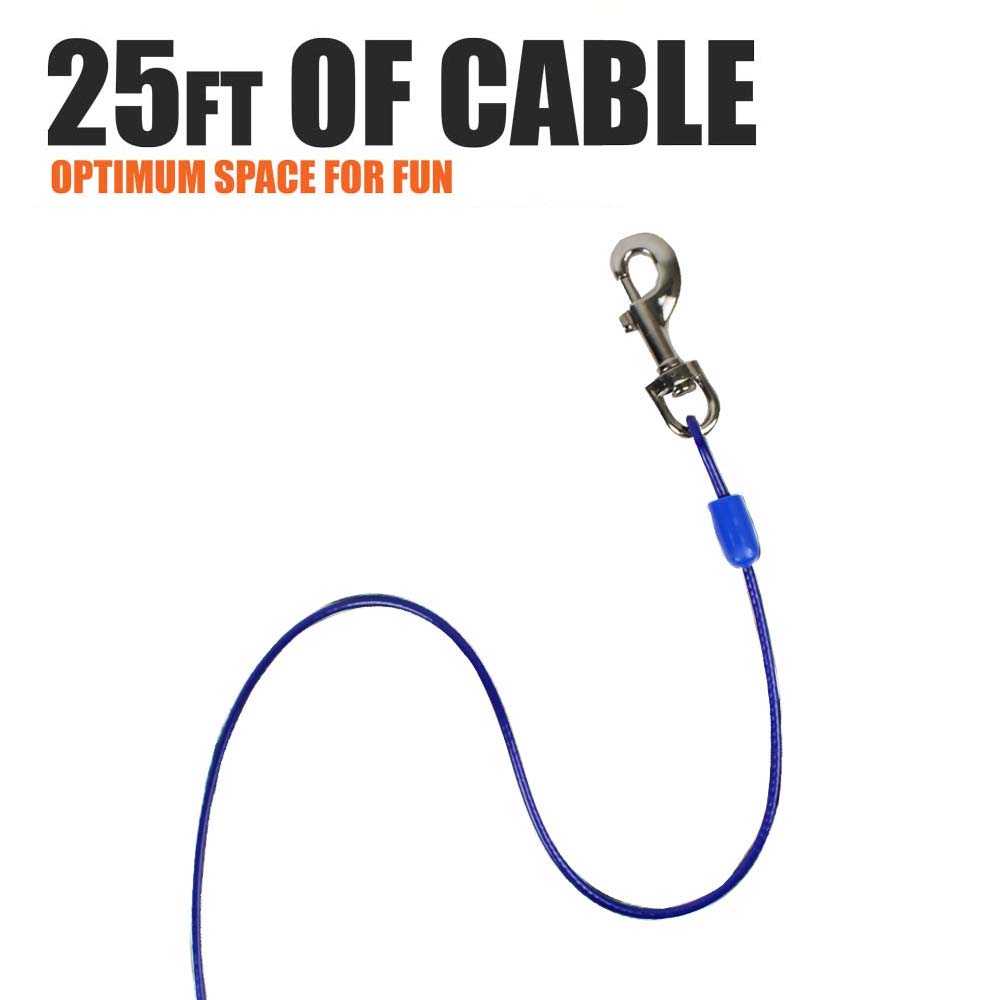 Tie Out Cable Length - 25 Feet