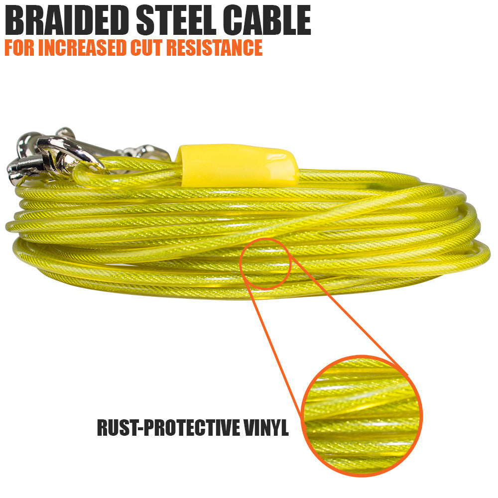 Cable Features Rust-Protective Vinyl