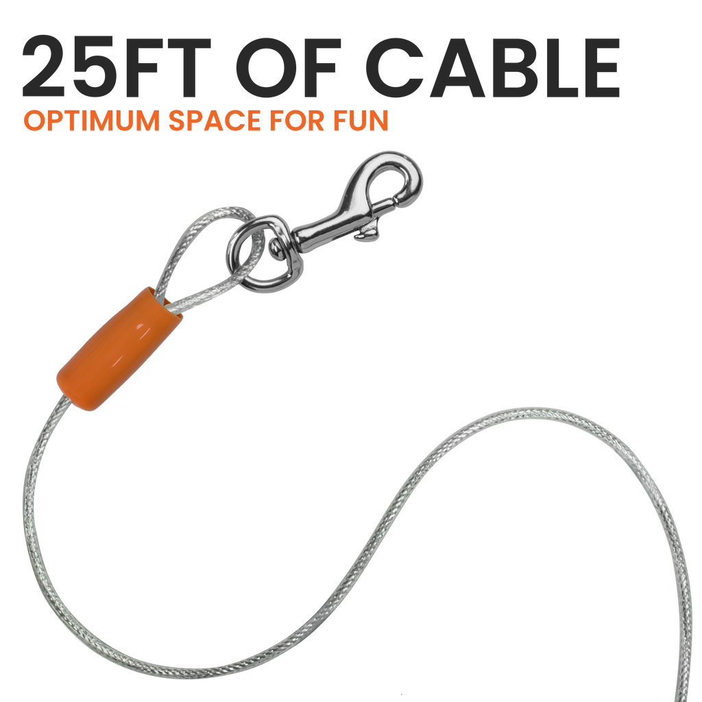 25ft Long Tie Out Cable