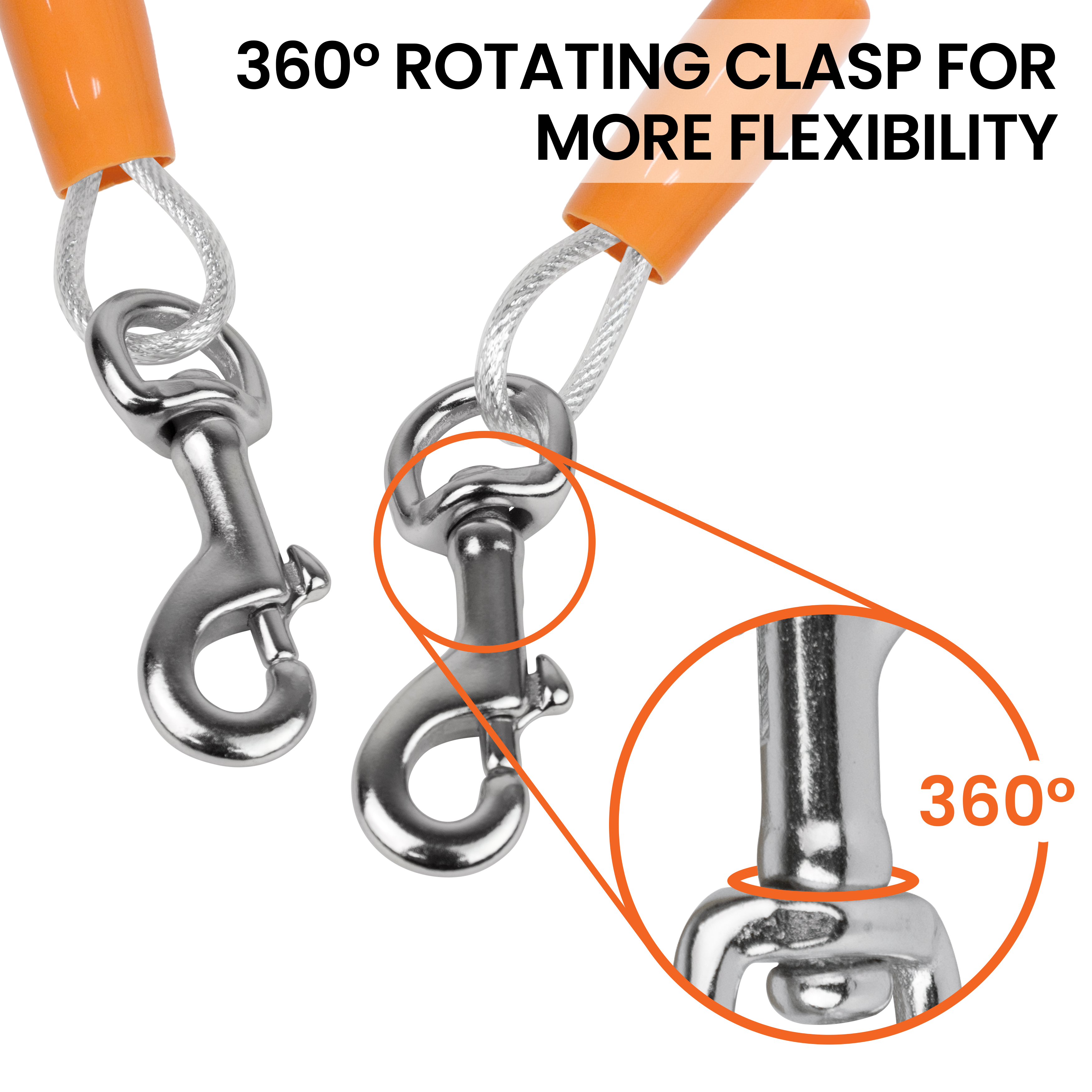 360 Degree Rotating Clasp for More Flexibility