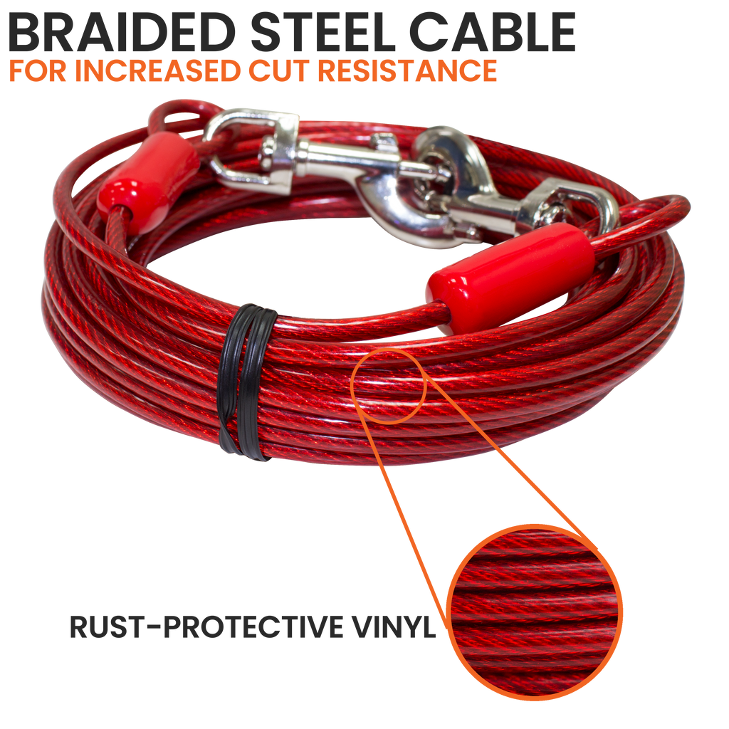 Rust Protective Vinyl around Braided Cable with Added Cut Resistance