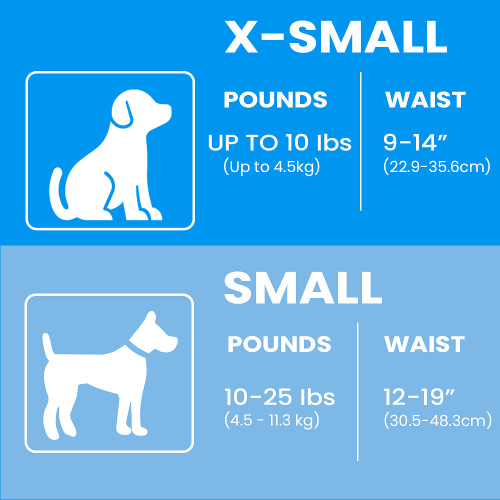 Disposable Dog Wrap Sizing