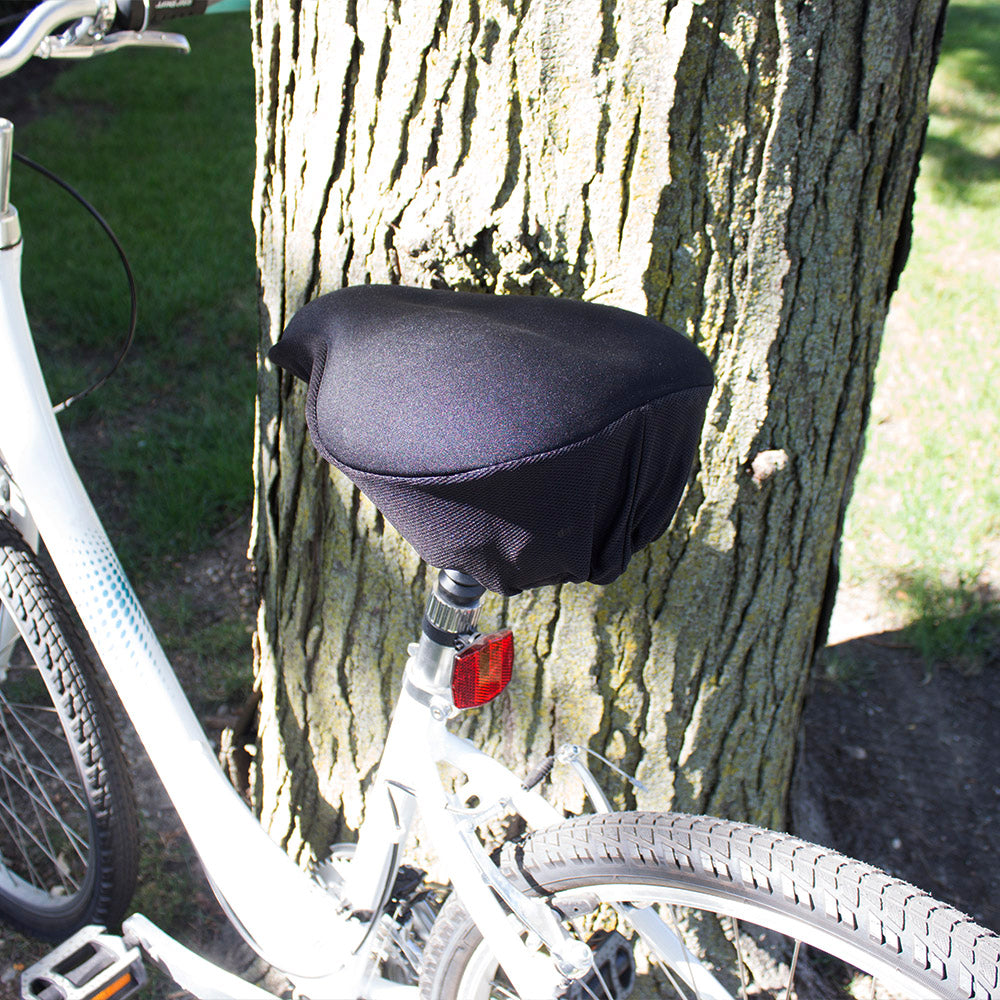 Bike Seat Cover on Bike Outside