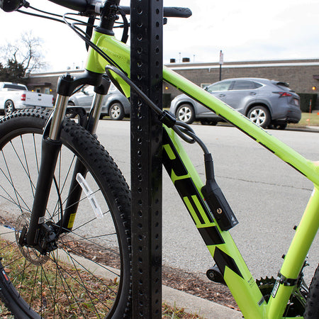 Anti-Theft Coiling Cable Lock with Bike Outside