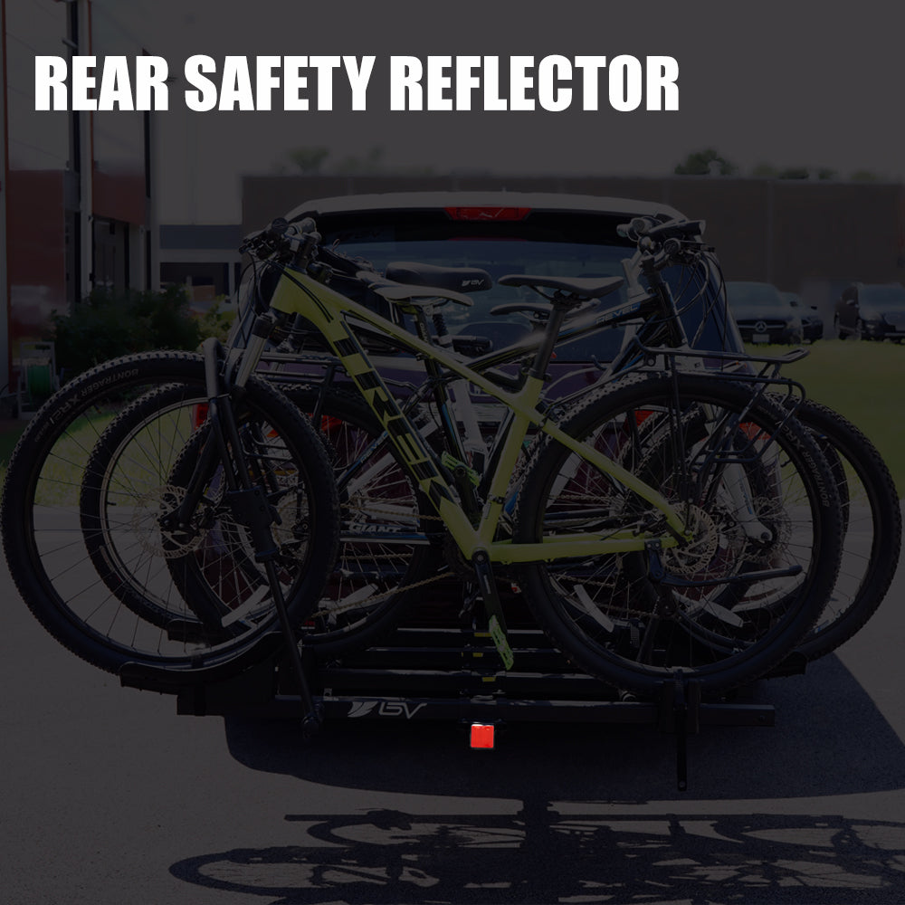 4 Bike Hitch Mount Rack - Rear Safety Reflector Demonstration